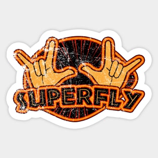 Superfly (distressed) Sticker